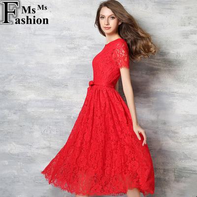 Merderheow-New-Europe-2017-Summer-Women39s-Lace-Hollow-Out-Long-Dresses-Femme-Casual-Slim-Clothing-W-32673379131