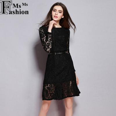 Merderheow-New-European-2017-Spring-Women39s-Lace-Hollow-Out-Long-Dresses-Femme-Casual-Clothing-Wome-32616374204