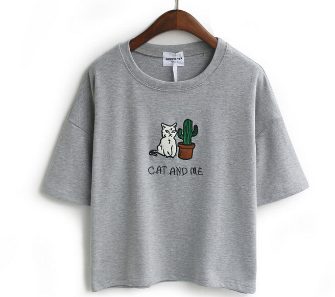 Merry-Pretty-Harajuku-t-shirt-women-Korean-style-t-shirt-tee-kawaii-cat-embroidery-cotton-tops-shirt-32410294451