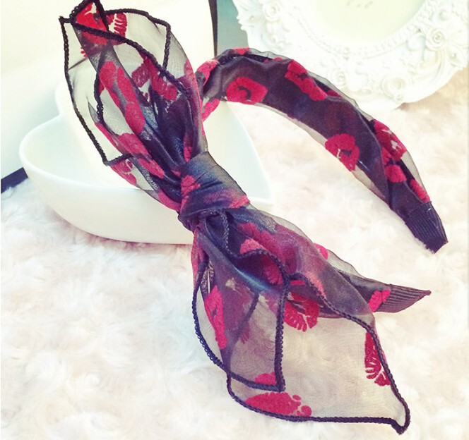 Metting-Joura-Bohemian-Vintage-Punk-Red-Lip-Print-Lace-Big-Double-Bow-Wide-Headband-Hairband-Hair-Ac-32441896329