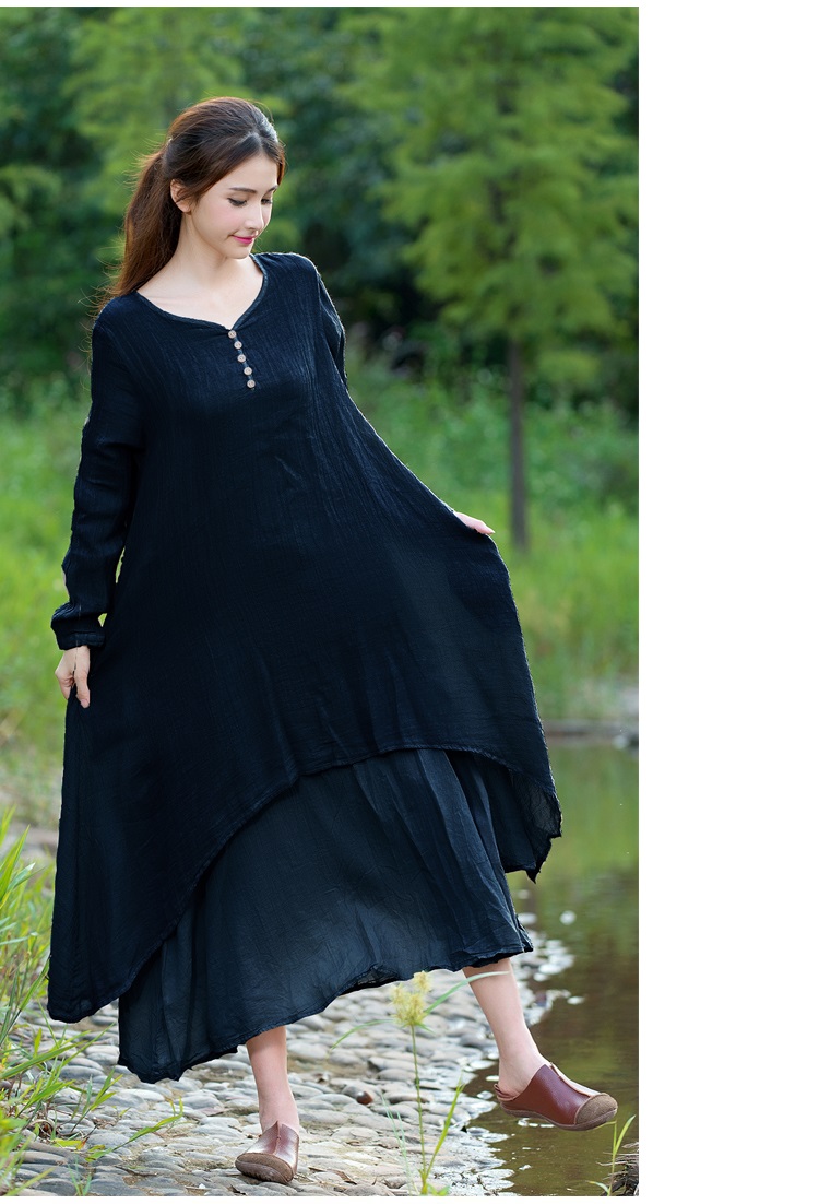 Mferlier-Spring-Autumn-Dress-Loose-Long-Sleeve-Cotton-Linen-Long-Dress-for-Women-O-Neck-Long-Sleeve--32506379364