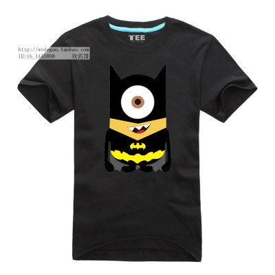 Minions-Super-Hero-T-Shirt-Cartoon-Comic-Superman-Batman-Captain-America-Spiderman-Hulk-Thor-Movie-T-32266788297