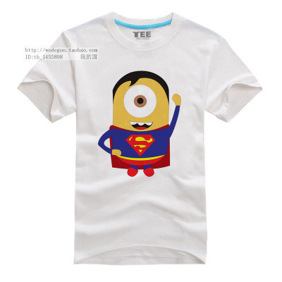 Minions-Super-Hero-T-Shirt-Cartoon-Comic-Superman-Batman-Captain-America-Spiderman-Hulk-Thor-Movie-T-32266788297