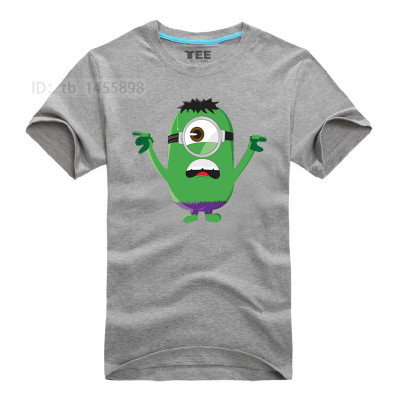 Minions-Super-Hero-T-Shirt-Cartoon-Comic-Superman-Batman-Captain-America-Spiderman-Hulk-Thor-Movie-T-32266788297