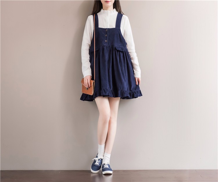 Mori-Girl-Womens-Pleated-Strap-Corduroy-Dress-Japan-Fashion-sleeveless-Cute-Casual-Overalls-Dresses--32772118811