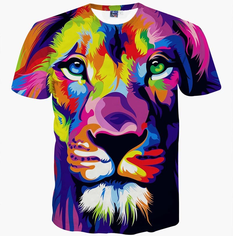 Mr1991INC-Impression-style-menwomen-3d-T-shirt-printing-watercolor-lion-animals-summer-cool-slim-t-s-32689724773