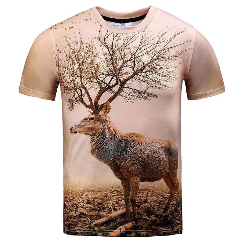 Mr1991INC-Very-Nice-Model-T-shirt-menwomen-3d-t-shirt-funny-print-autumn-tree-antlers-deer-summer-to-32688714673