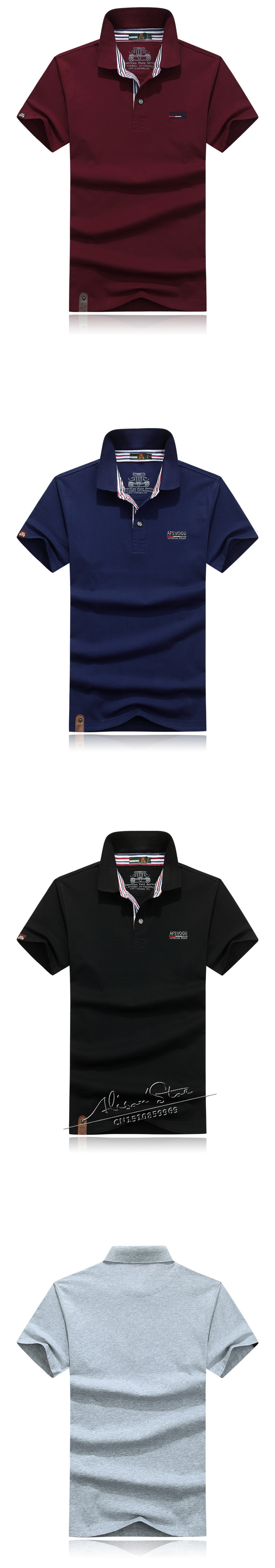 Mu-Yuan-Yang-Big-Size-Men39s-T-shirts-Solid-Cotton-Tops-ampTees-Turn-down-Collar-Men-Casual-Short-Sl-32793718752