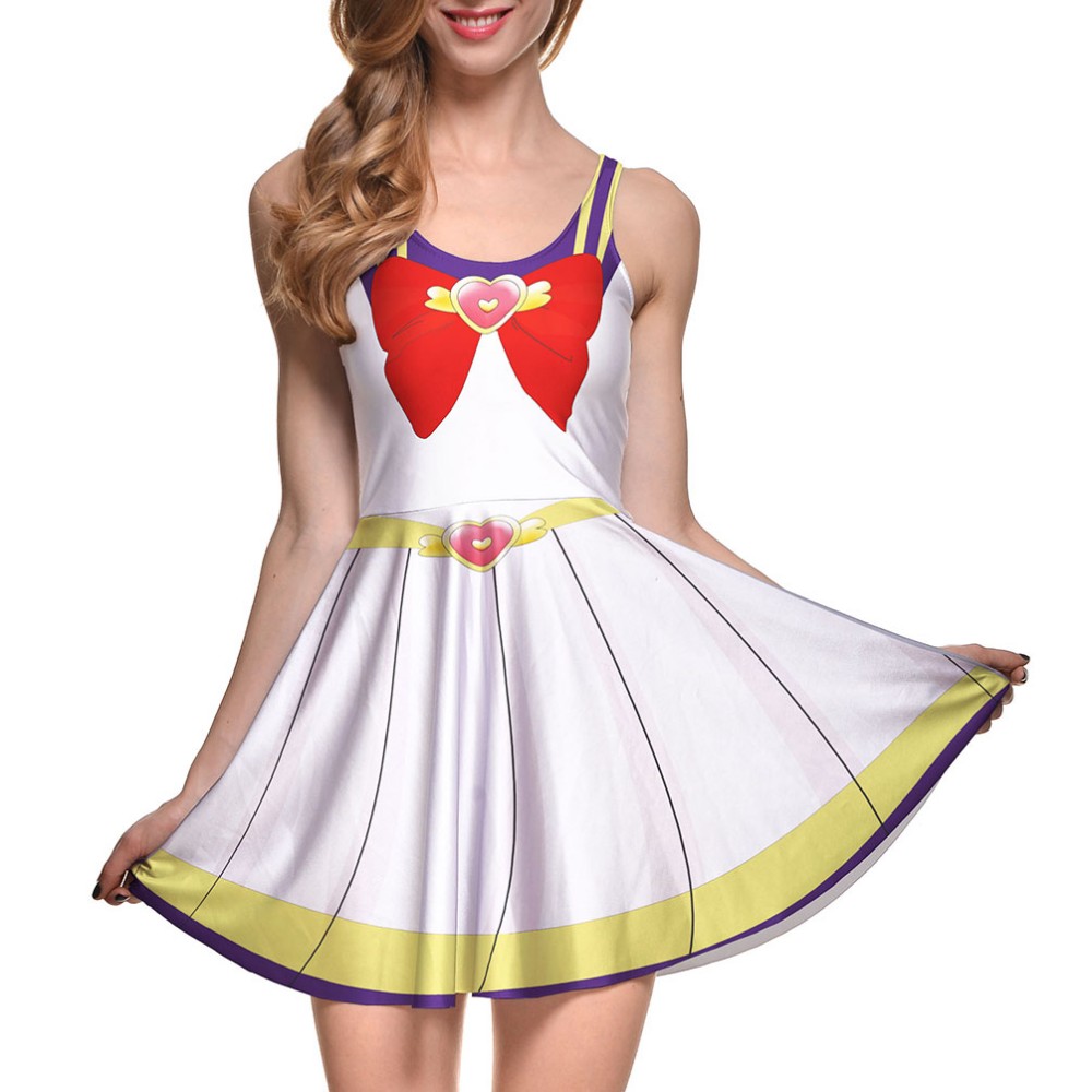 NEW-1070-Sexy-Girl-Women-Summer-Sailor-Moon-Crystal-white-Cosplay-3D-Prints-Reversible-Sleeveless-Sk-32689363684