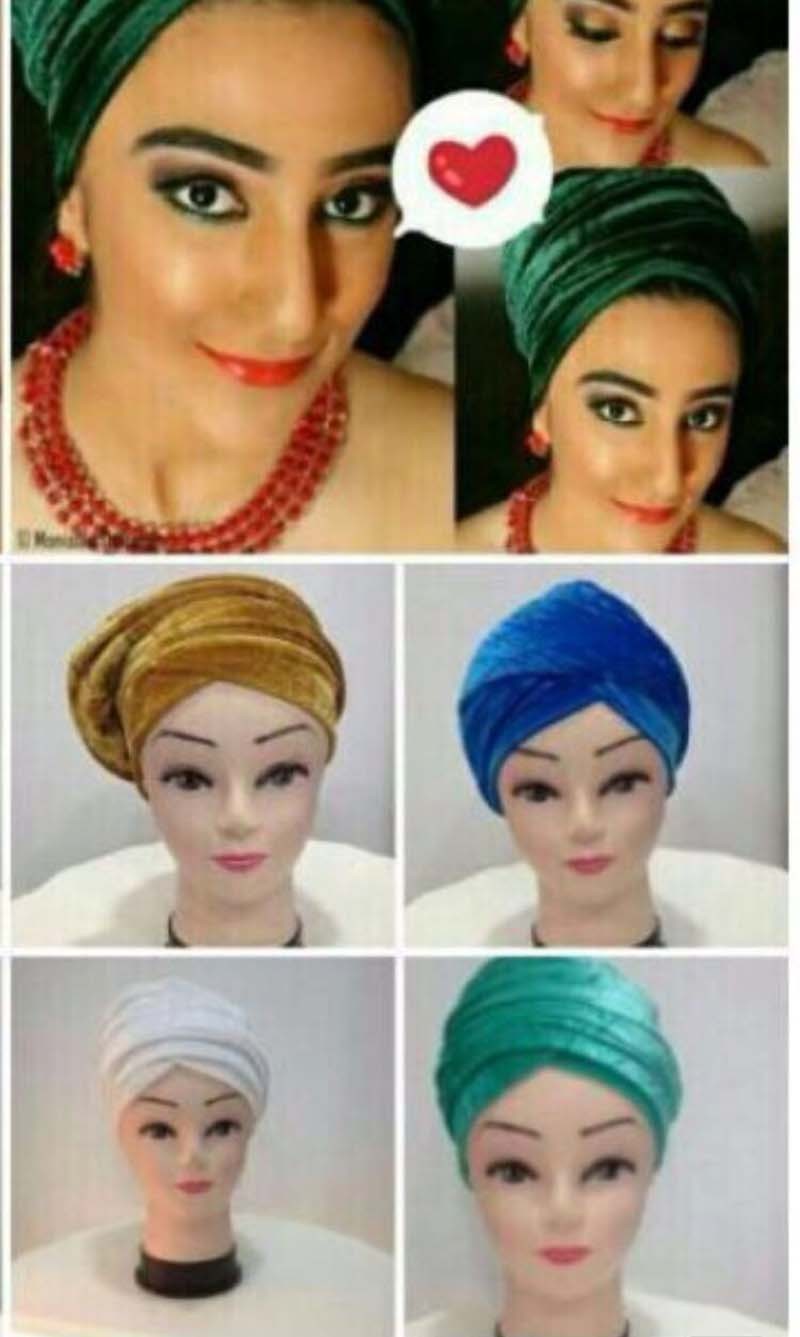 NEW-Fashion-women-Luxury-pleated-velvet-Turban-hijab-Head-Wrap-Extra-Long--tube-indian-Headwrap-Scar-32742335255