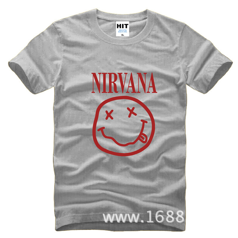 NIRVANA-Smiley-Face-KURT-COBAIN-rock-T-Shirt-Tshirt-2016-Mens-Men-Cotton-T-shirt-Camisetas-Hombre-32511600548