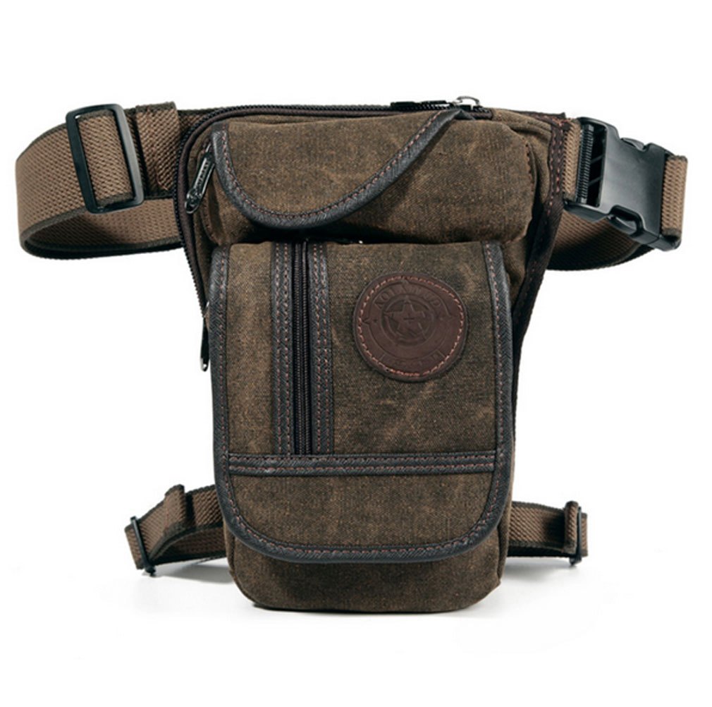 New--Men39s--Canvas-Hip-Belt-Bum-Fanny-Pack-Waist-Thigh-Leg-Drop-Bag-Military--Riding-Motorcycle--Me-32627634802