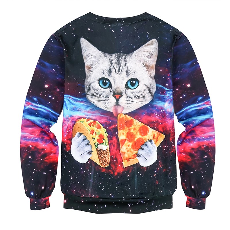 New-2017-Autumn-WomenMen-3D-Sweatshirt-Printed-Animal-Cat-Kitty-Eat-Pizza-Galaxy-Hoodies-Casual-Pull-32742749744