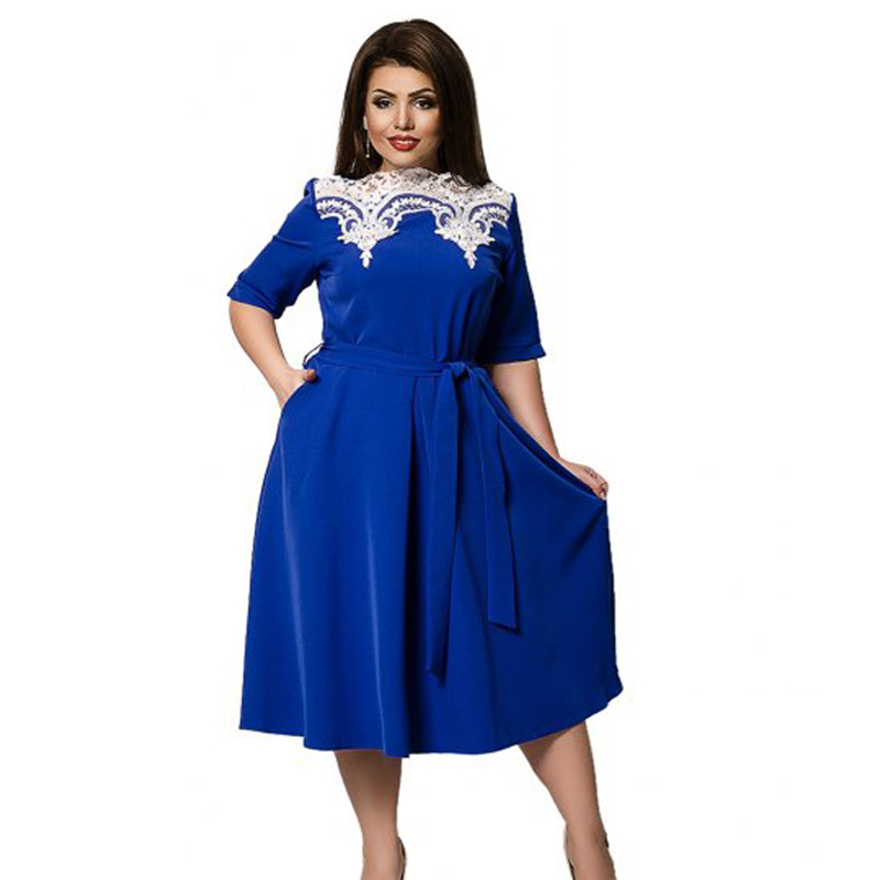 New-2017-Summer-Dress-Half-Sleeve-Big-Size-Women-Dress-Casual-Office-Dress-Plus-Size-Women-Clothing--32789572344