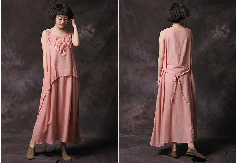 New-2017-summer-women-solid-colors-cotton-linen-dresses-Sleeveless-vintage-dresses-for-female-S56031-32682193061