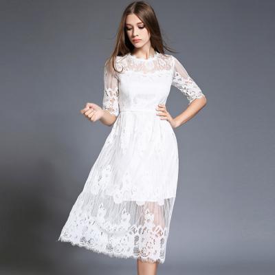 New-Arrival-2016-Autumn-Fashion-Flare-Sleeve-Hollow-Out-Elegant-Slim-Lace-Party-Dresses-Women-Casual-32734109009