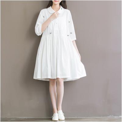 New-Arrival-2017-Summer-Fashion-Korean-Style-Women-Short-sleeve-Casual-Long-Dress-Vintage-Elegant-Pr-32675898776