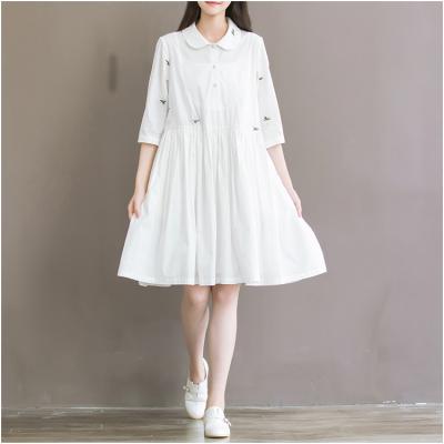 New-Arrival-2017-Summer-Fashion-Korean-Style-Women-Short-sleeve-Casual-Long-Dress-Vintage-Elegant-Pr-32675898776