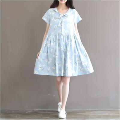 New-Arrival-2017-Summer-Fashion-Korean-Style-Women-Short-sleeve-Casual-Long-Dress-Vintage-Elegant-Pr-32675898776