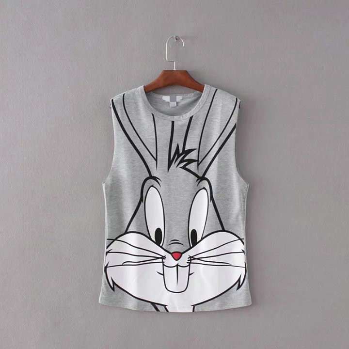 New-Arrival-2017-Summer-Women-T-Shirt-Wild-O-Neck-Sleeveless-T-shirt-Fashion-Character-Print-Female--32677462605