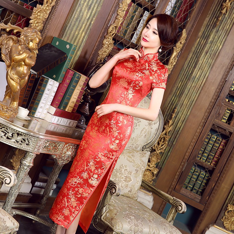 New-Arrival-Black-Chinese-National-Trend-Satin-Cheongsam-Vintage-Long-Qipao-Oversize-S-M-L-XL-XXL-XX-32658348863