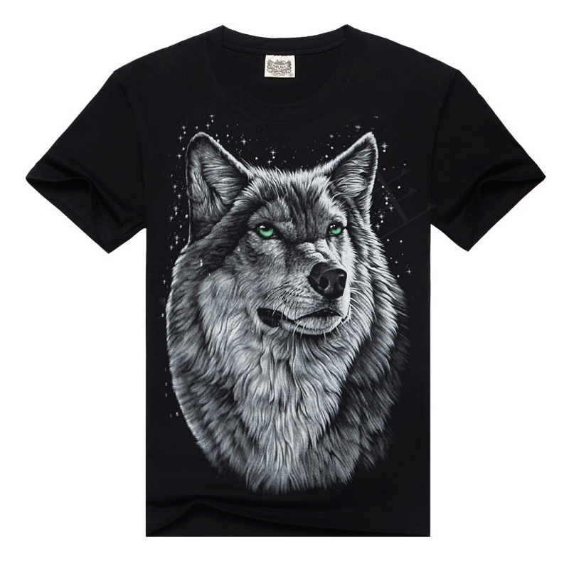 New-Arrival-Fashion-Men39s-T-shirt-Pattern-Summer-Cotton-Short-sleeve-3D-Tiger-Wolf-Eagle-Man-T-Shir-32795524907