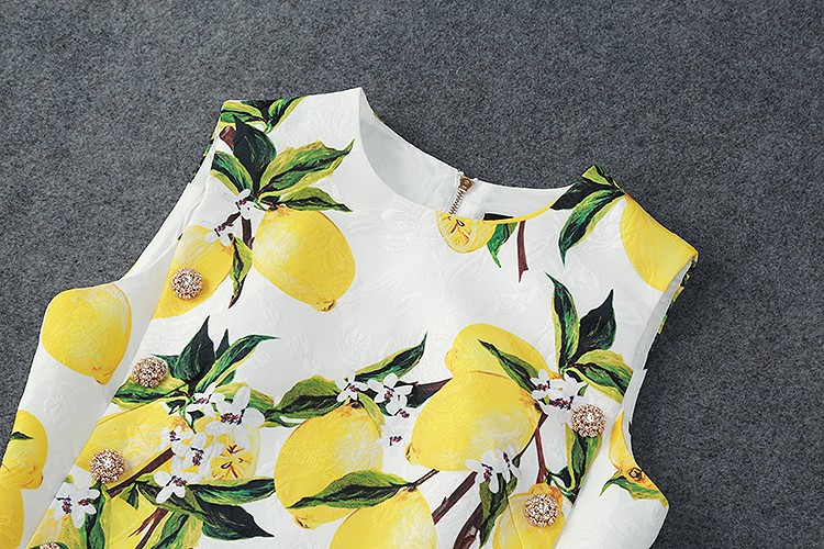 New-Arrival-Lemons-Printed--Jacquard-Sleeveless--Dress--160409LU01-32650063903