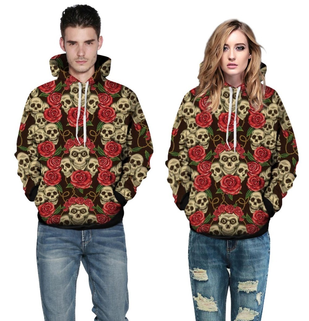 New-Autumn-Winter-Fashion-Menwomen-Hooded-Hoodies-Print-Roses-Flowers-Skulls-3d-Sweatshirt-With-Cap--32733366437