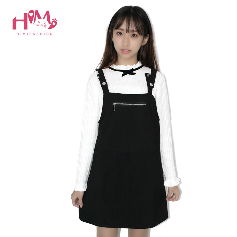 New-Autumn-Winter-New-Fashion-Good-Qulity-Black-Plaid-Dress-Women-Korean-Zipper-Pocket-Knitting-Thic-32580869346