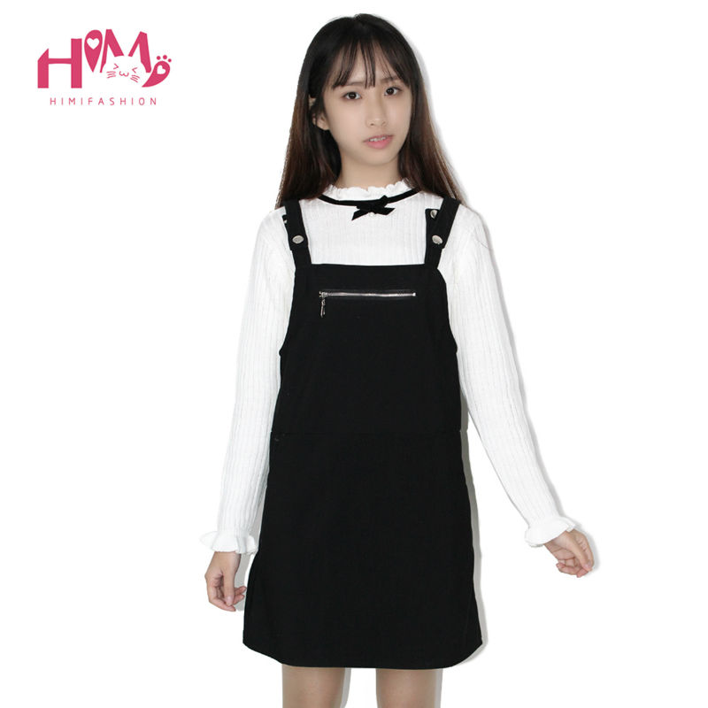 New-Autumn-Winter-New-Fashion-Good-Qulity-Black-Plaid-Dress-Women-Korean-Zipper-Pocket-Knitting-Thic-32580869346