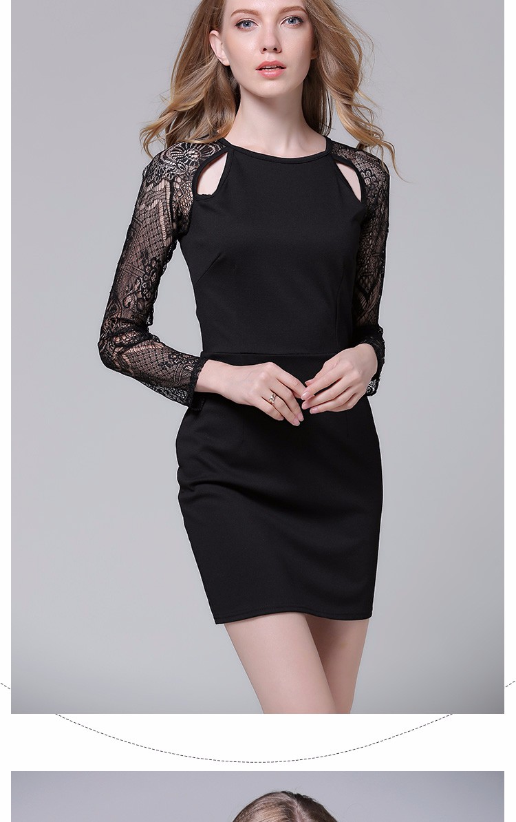 New-Autumn-Winter-Women-Hollow-Cut-Out-Retro-Long-Sleeve-Wrap-Bodycon-Bandage-Sexy-Club-Black-Backle-32715844894
