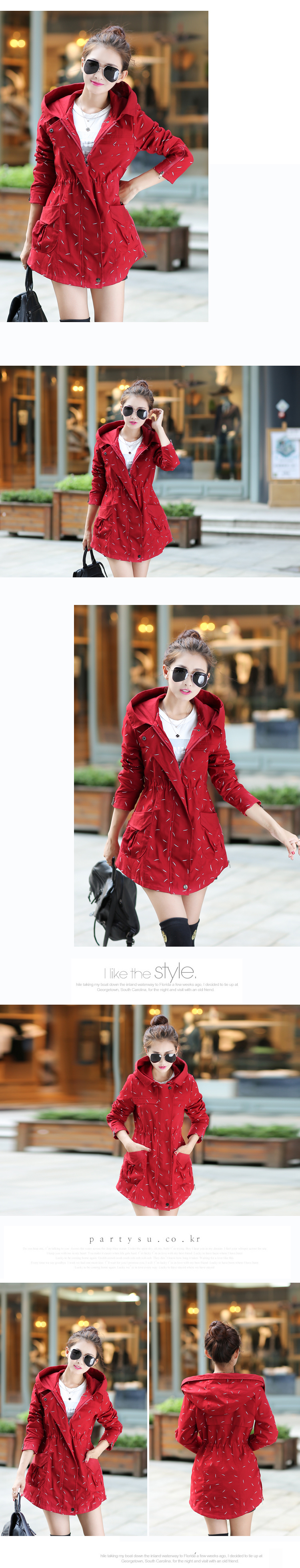 New-Autumn-Women-Trench-Coat-Medium-Long-Elegant-Hooded-Outwear-Slim-Waist-Dot-Print-Trench-OL-Outwe-32443292771