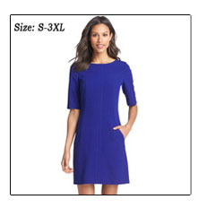 New-Fashion-Royal-Blue-Chiffon-Lace-Women-Clothing-A-Line-34-Sleeve-Sexy-Illusion-Lace-Casual-Dress--32717460215