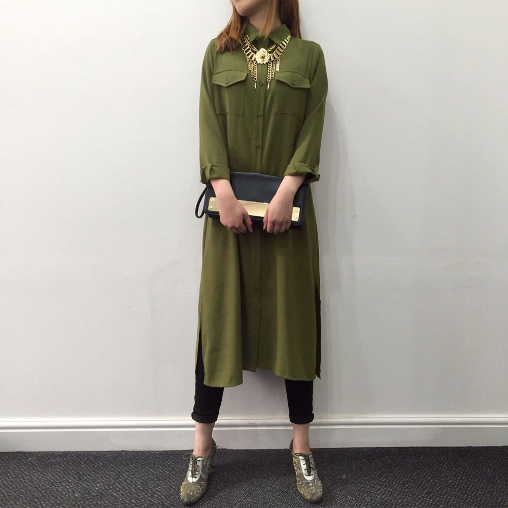 New-Fashion-Women-Shirt-Dress-Boyfriend-Style-Turn-Down-Collar-Long-Sleeve-Buttons-Pockets-Casual-Lo-32606690248