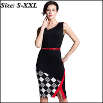 New-Fashion-Women-Vintage-Rockabilly-Pinup-Stretch-Patchwork-Formal-Sleeveless-Tank-Business-Work-Pe-1399089016