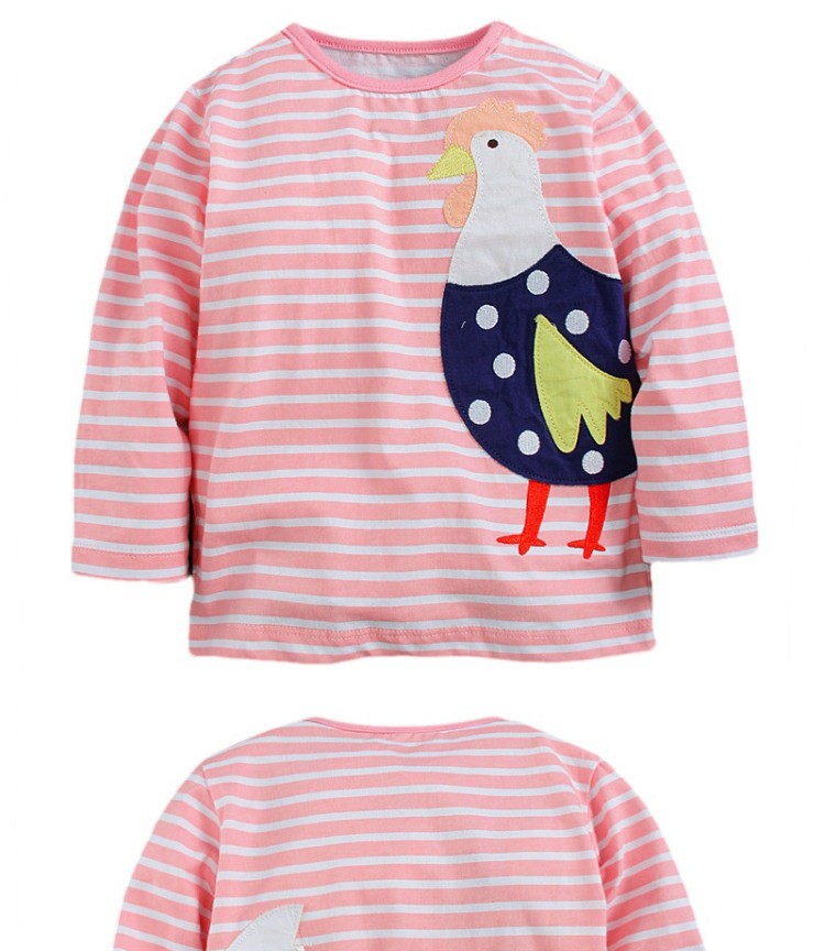 New-Girls-T-Shirts-Long-Sleeve-Kids-T-Shirts-Pink-Stripe-Applique-Embroidery-Children-Clothing-Soft--32706073750