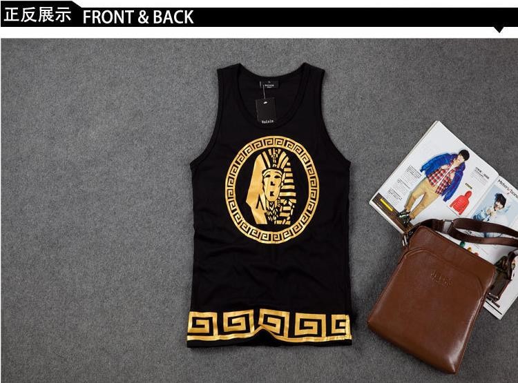 New-Golden-Akhnaton-Pharaoh-Printed-Vest-Hot-Stamping-O-neck-Hip-Hop-Men39s-Tank-Tops-Men39s-Sleevel-32344038736