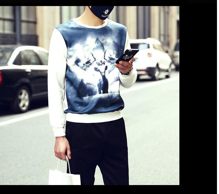 New-Leisure-Men39s-Hoodies-Patchwork-Colors-Napping-Fashion-Men39s-Tracksuits-Sweatshirts-Hooded-Men-32611853344