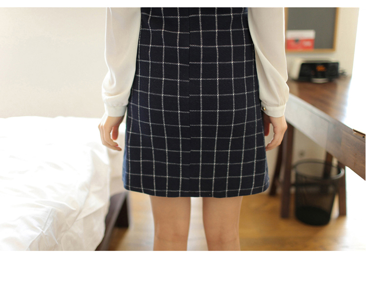 New-Long-Sleeve-dress-Korean-Women-Slim-summer-autumn-plaid-Dress-Party-Office-mini-polyester-work-w-32497488933