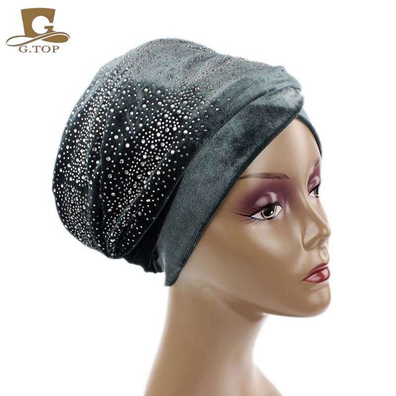 New-Luxury-Women-Velvet-Turban-Headband-Diamante-Studded--Extra-Long-Velvet-Turban-Head-Wraps-Hijab--32795741954