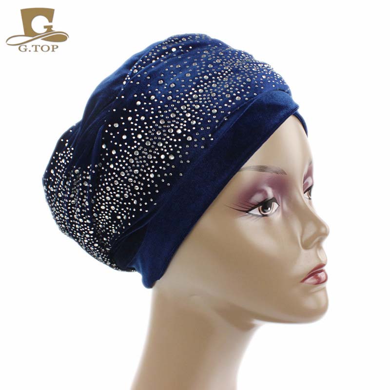 New-Luxury-Women-Velvet-Turban-Headband-Diamante-Studded--Extra-Long-Velvet-Turban-Head-Wraps-Hijab--32795741954