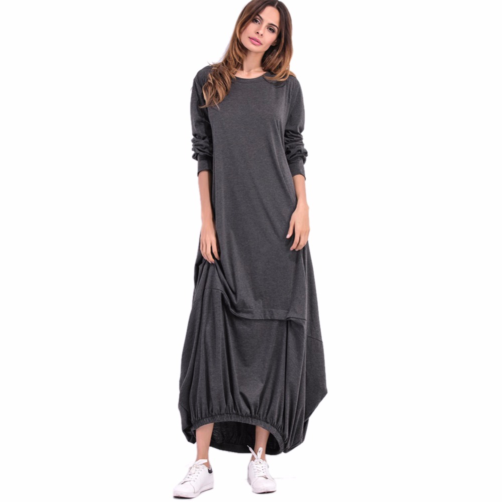 New-Spring-Long-sleeved-Lantern-Dress-Large-Size-Loose-O-Neck-Long-Dresses-Novelty-Women-Clothing-32788466912