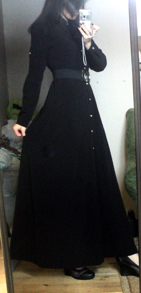 New-Style-Slim-Floor-Length-Button-Long-Dress-Women-Spring-Autumn-Long-Sleeve-Fashion-Brief-Black-Dr-32302051789