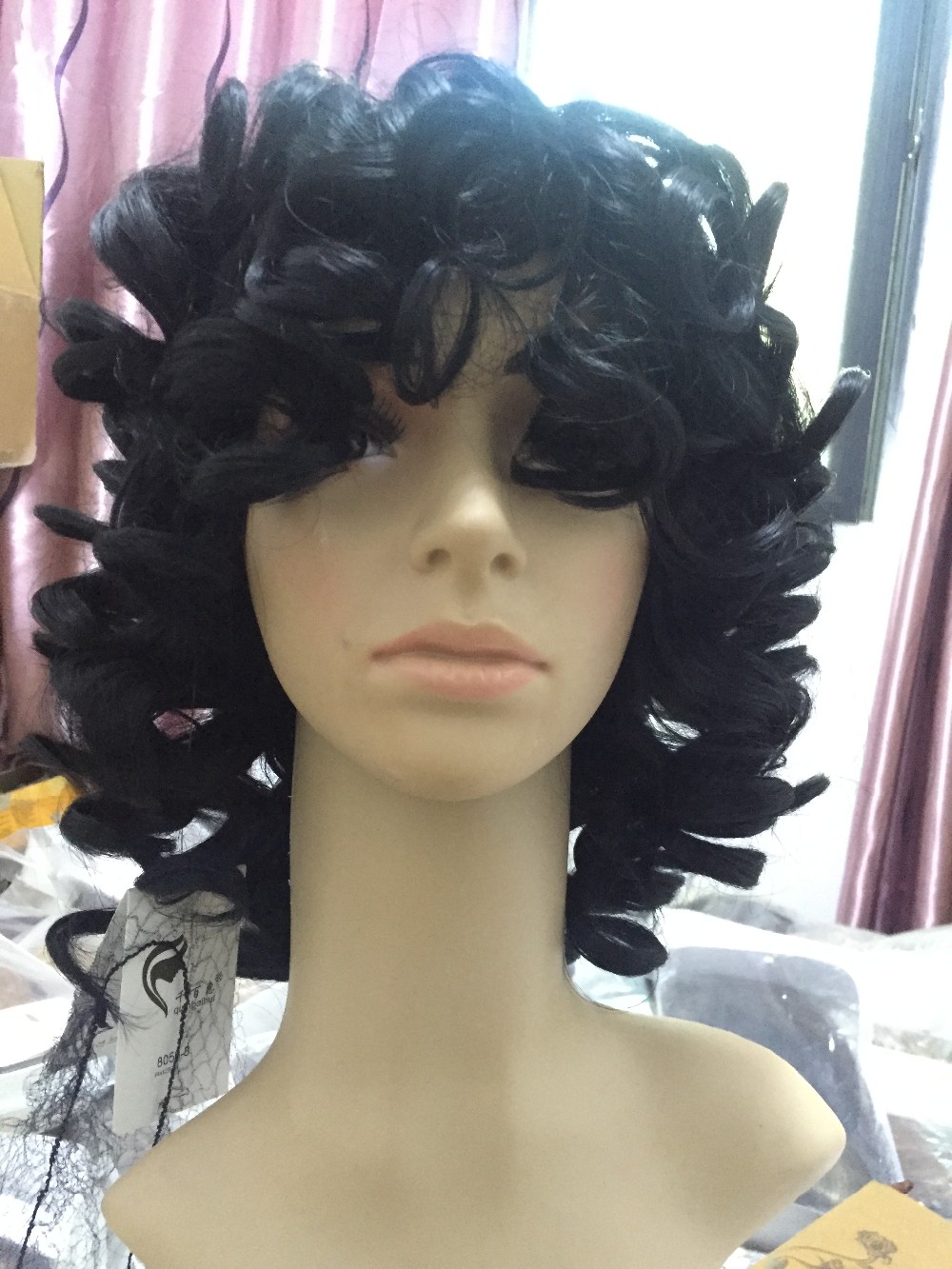 New-Stylish-Lolita-Curly-Short-Full-Synthetic-Wig-Short-Hairstyle-Wigs-Afro-Curly-African-American-B-32698629034