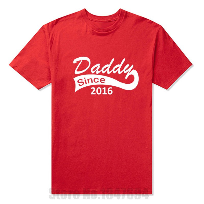 New-Summer-Style-Daddy-Since-2016-Funny-T-Shirt-Men-Casual-Short-Sleeve-Father39s-Day-Dad-New-Born-B-32615678522