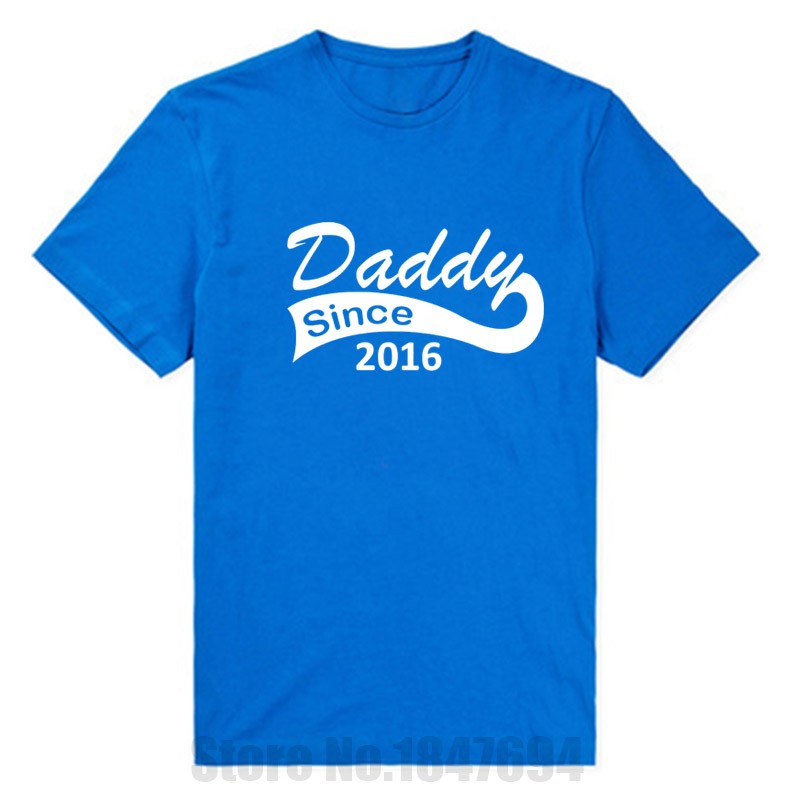 New-Summer-Style-Daddy-Since-2016-Funny-T-Shirt-Men-Casual-Short-Sleeve-Father39s-Day-Dad-New-Born-B-32615678522