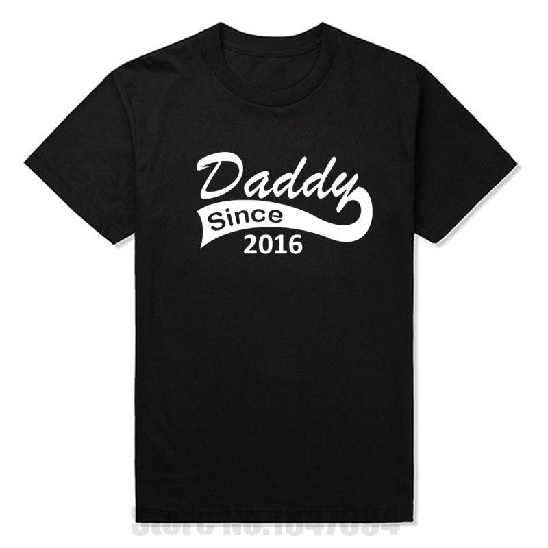 New-Summer-Style-Daddy-Since-2016-Funny-T-Shirt-Men-Casual-Short-Sleeve-Father39s-Day-Dad-New-Born-B-32615678522