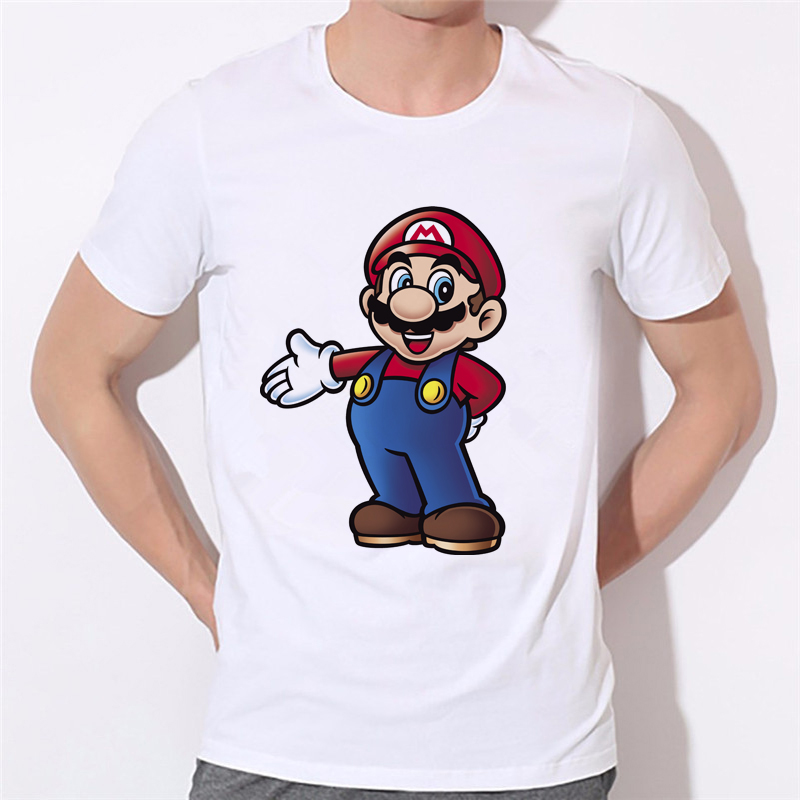 New-Summer-Super-Mario-T-Shirt-Men-Cartoon-Game-T-shirts-Men-2016-Fashion-Short-Sleeve-O-neck-Mario--32719217649