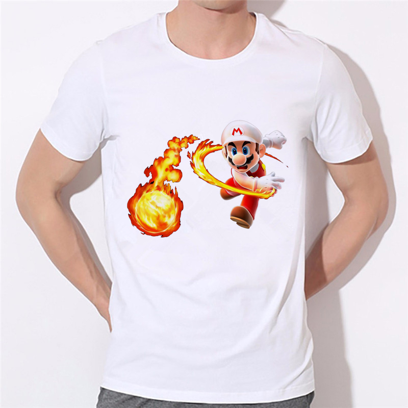 New-Summer-Super-Mario-T-Shirt-Men-Cartoon-Game-T-shirts-Men-2016-Fashion-Short-Sleeve-O-neck-Mario--32719217649