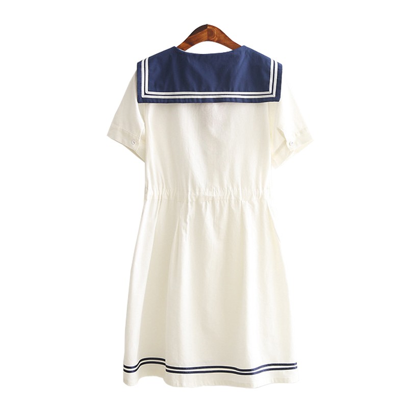 New-Summer-ladies-sailor-collar-cat-embroidery-white-dress-preppy-style-dresses-Girl-casual-vestidos-32694238910